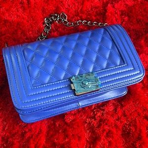 Royal blue handbag